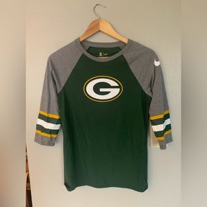 Nike Green Bay Packers 3/4 sleeve tee